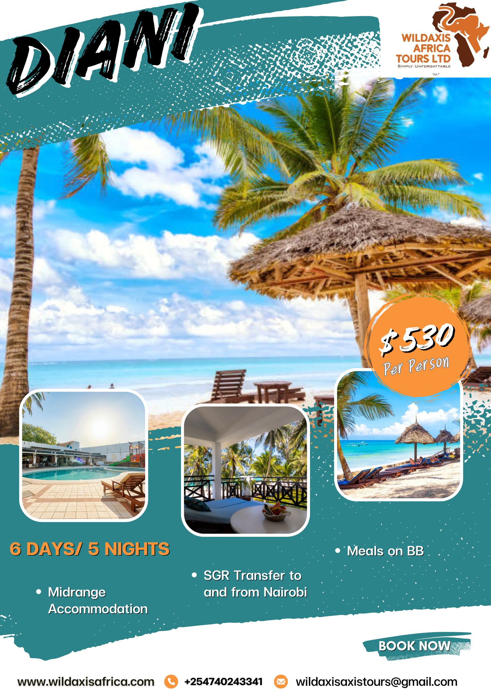 Diani Honeymoon Safari: The Perfect Blend of Beach Romance and Wild Adventure
